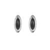 Black Agate Water Drop Stud Earrings for Women's High-end Sense Niche New Chinese Retro Matte Earrings for Girlfriends