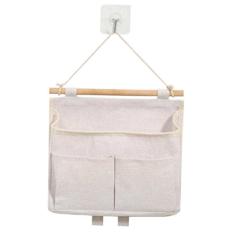 

Wall-Mounted Storage Bag: Cute, No-Drill Organizer for Dorms белый