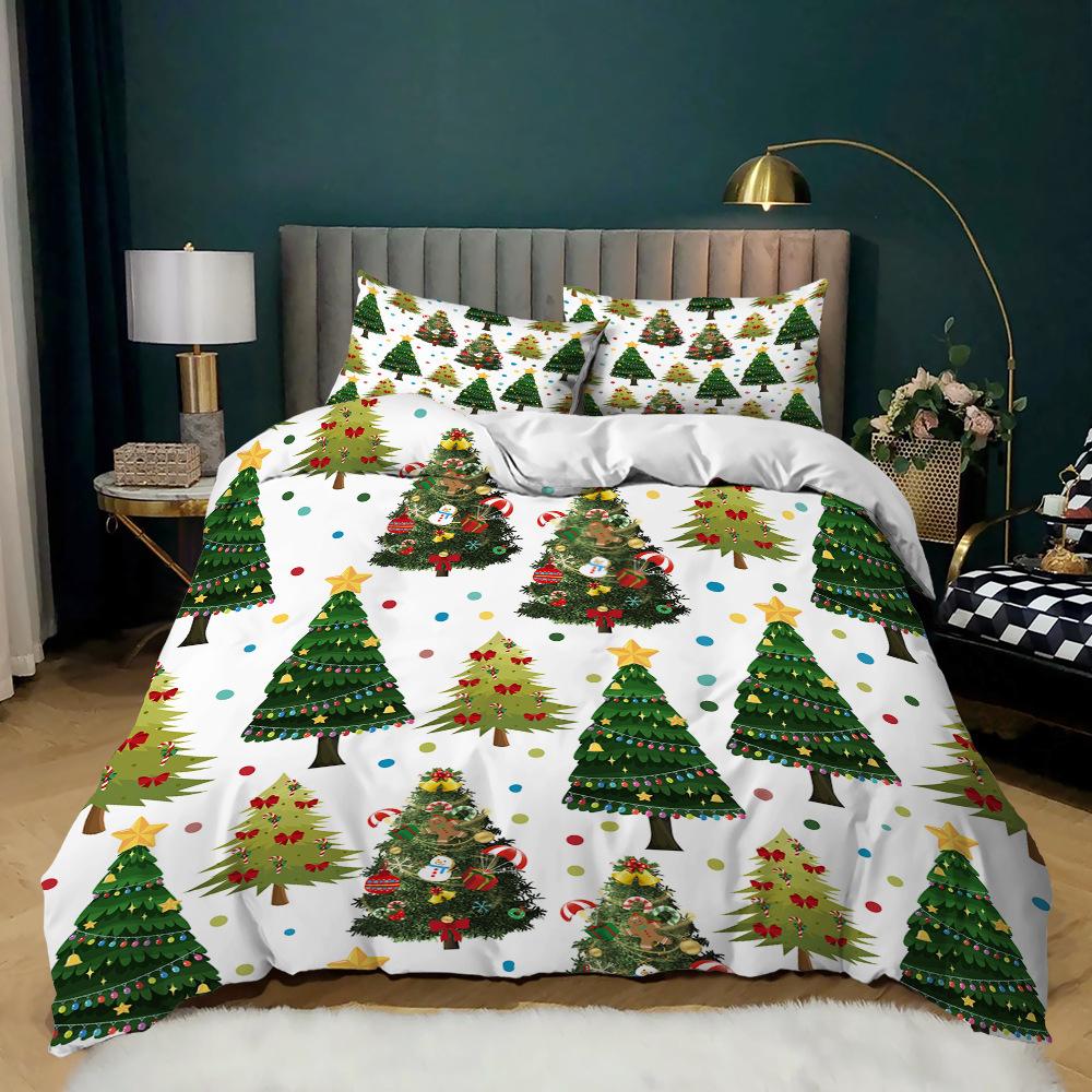 Christmas Set 3 Holiday Set Quilt Cover Gift Tree Three-Piece Set