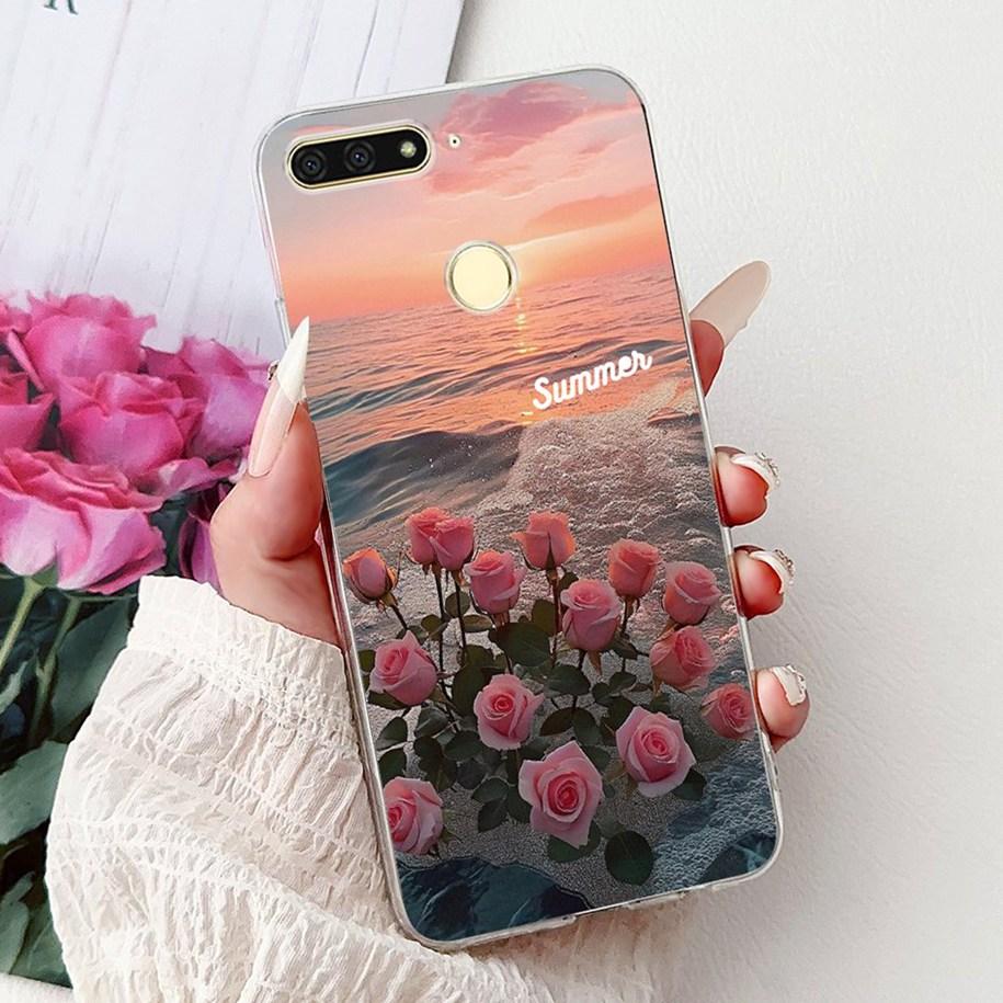 For Huawei Y6 2018 Case ATU-L21 ATU-L22 Cover Luxury Marble Butterfly Soft Silicone Phone Cover For Huawei Y6 Prime 2018 Carcasa