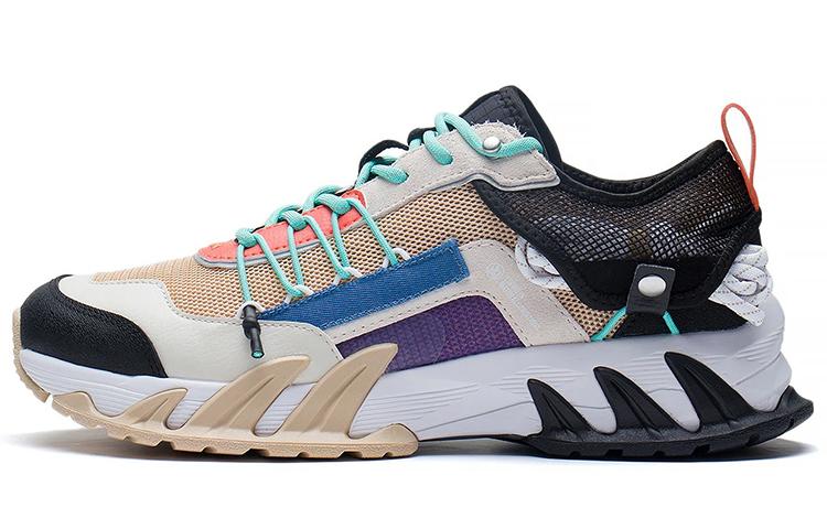 Li Ning Амортизация для улицы, Износостойкие Низкие Беговые Кроссовки Мужские Черно-белые ARDS001-4 41.5
