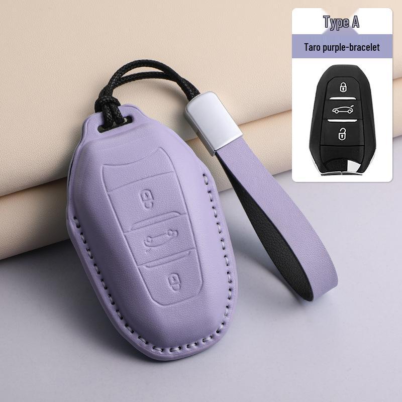 Чохол для ключа Peugeot для 408X, 2008/4008/5008, Фіолетовий текстурований для 508Lphev/408.