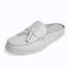 Newest Mens Casual Leather Half Shoes For Men Loafers Shoes Handmade High Quality Summer Slipper Male Flats Lazy Shoes Muller Shoes