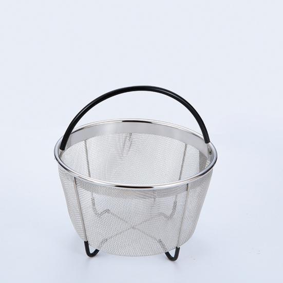 Cel mai nou coș cușă pentru aburi din oțel inoxidabil cu mâner pentru oala electrică sub presiune