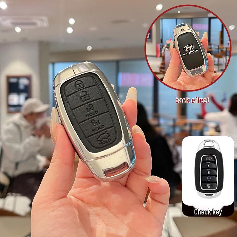 Metal Leather Protective Key Cover for 2021-22 Beijing Hyundai Custu