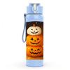 1PC Pumpkin Ghost Halloween Print 750ml Color Plastic Sports Water Bottle Leakproof Flip Straw Lid Suitable for Sports Office Home Use