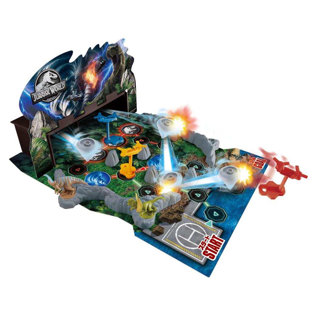 EPOCH Jurassic World Twin Tornado ST Mark Toy Game for Ages 5 and Players Attack, Certified, Up, 2-4