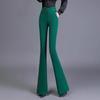 Elegant Fashion Women High Waist Suit Pants Spring Autumn New Simple Slim Korean Streetwear Casual Solid All-match Flare Trouser