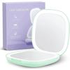 Compact Mirror Lighted Travel Makeup Mirror with 1X/5X Magnifying 2 Sided 3 Colors Dimmable Portable Pocket Mirror for Handbag