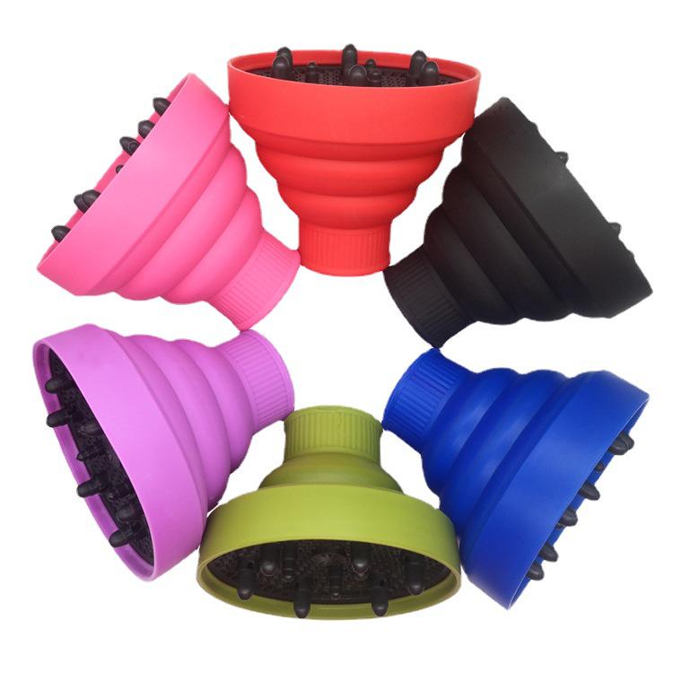 High-Temperature Resistant Silicone Telescopic Wind Cover for Curly Hair - Universal Folding Styler Hair Dryer.