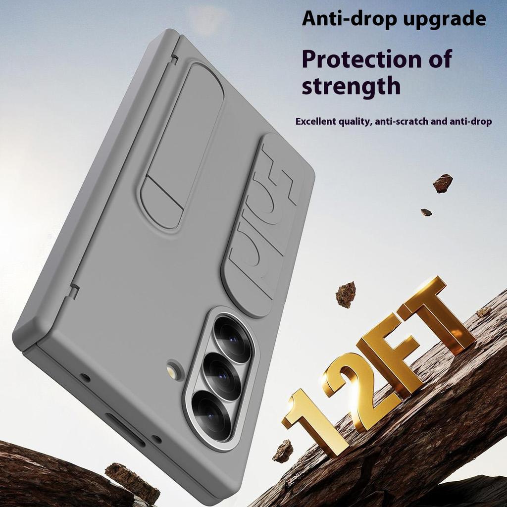 For Samsung Galaxy Z Fold7 5G Case Kickstand Wristband Hard PC Phone Cover with Pen Slot