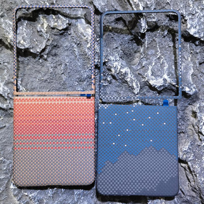 Magsafe Magnetic Magnets Carbon Fiber Aramid Phone Case for Samsung Galaxy Z Flip7 Wireless Charging Shockproof Protect Cover