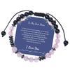Morse Code 'I Love You' Rose Quartz Bracelet for Mom