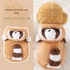 Raccoon Hooded Arctic Fleece Costume for Dogs and Cats - Ideal for Autumn and Winter