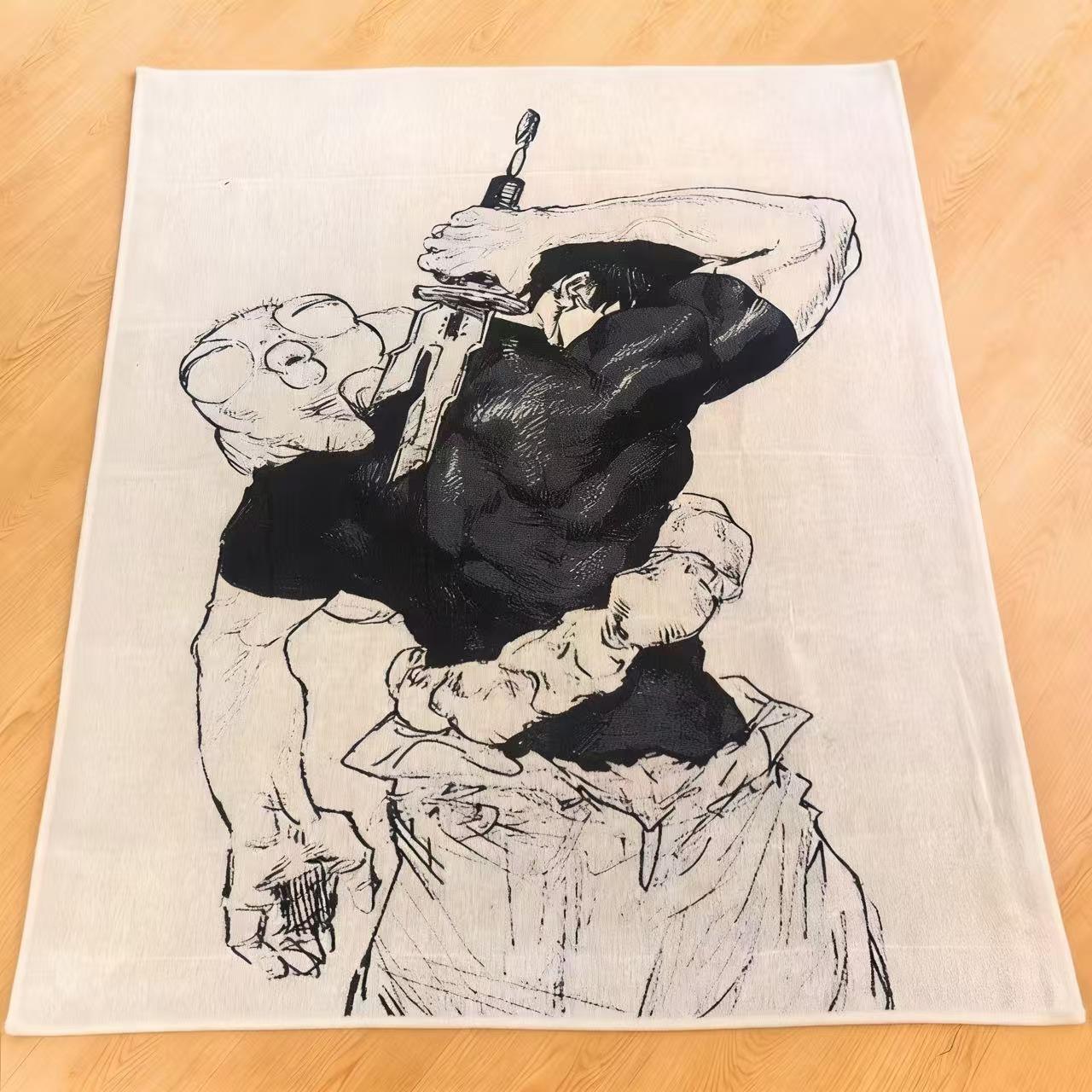 Винтажный Гобелен Jujutsu Kaisen Weekly Jump Ретро Аниме Декор Стены Сатору Годжо Подвесная Ткань 40X60CM