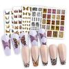 French Style Leopard & Zebra Nail Art Stickers: Butterfly & Stripe Decals