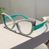 Multi Color Decor Frame Chic Crystal Design Ladies Glasses Non-prescription Striped Po Trends Eyewear for Women's