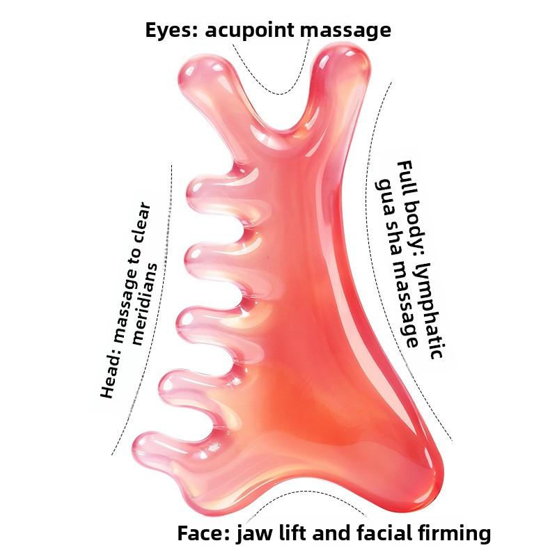 Four-in-One Multi-functional Scraping Board - A Tightening and Firming Facial Tool, Facial Scraper, Frown Line Massage Comb