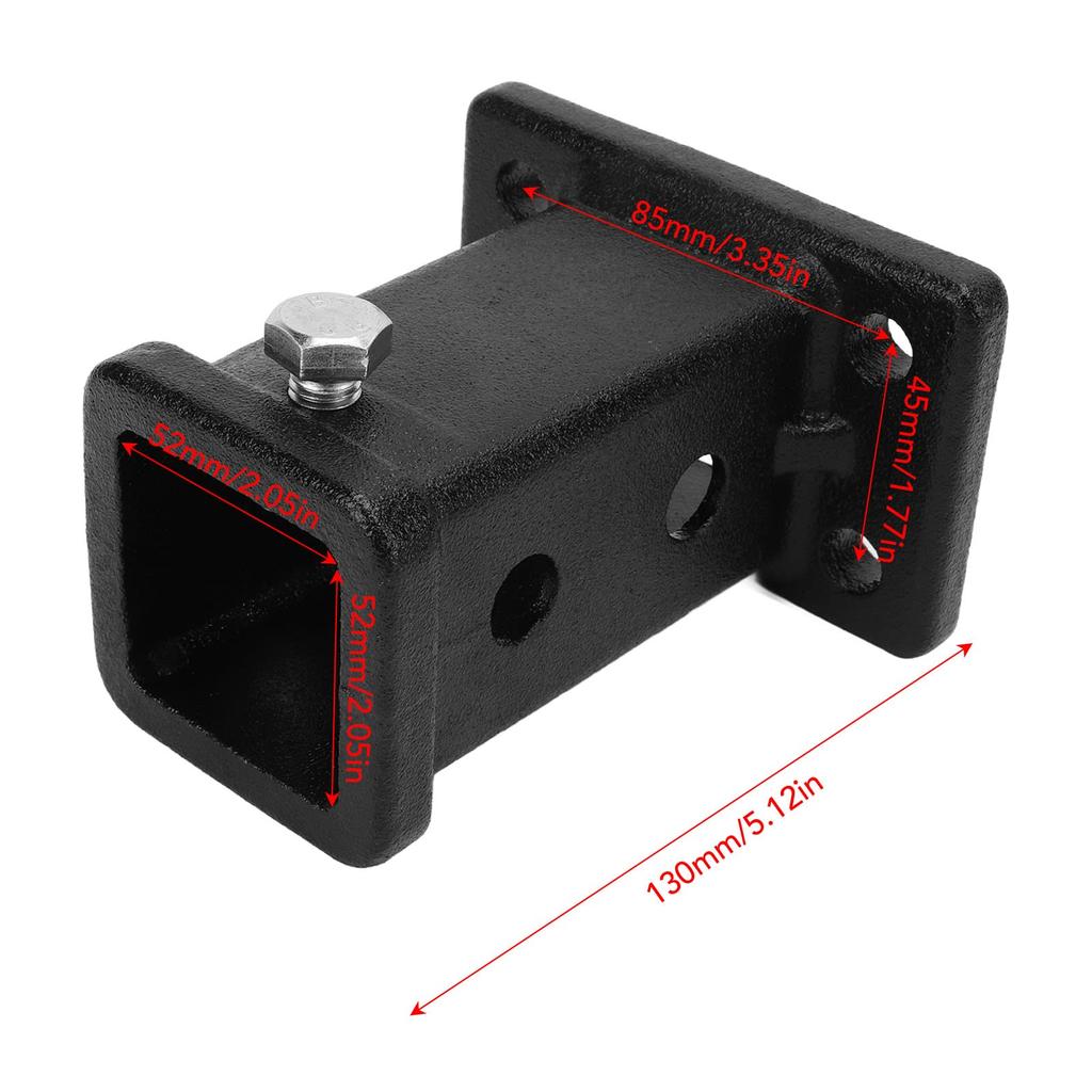 Trailer Hitch Receiver Tube, Universal Tow Bar Hitch Receiver Adapter, 2" Bolt-On Receiver Tube,