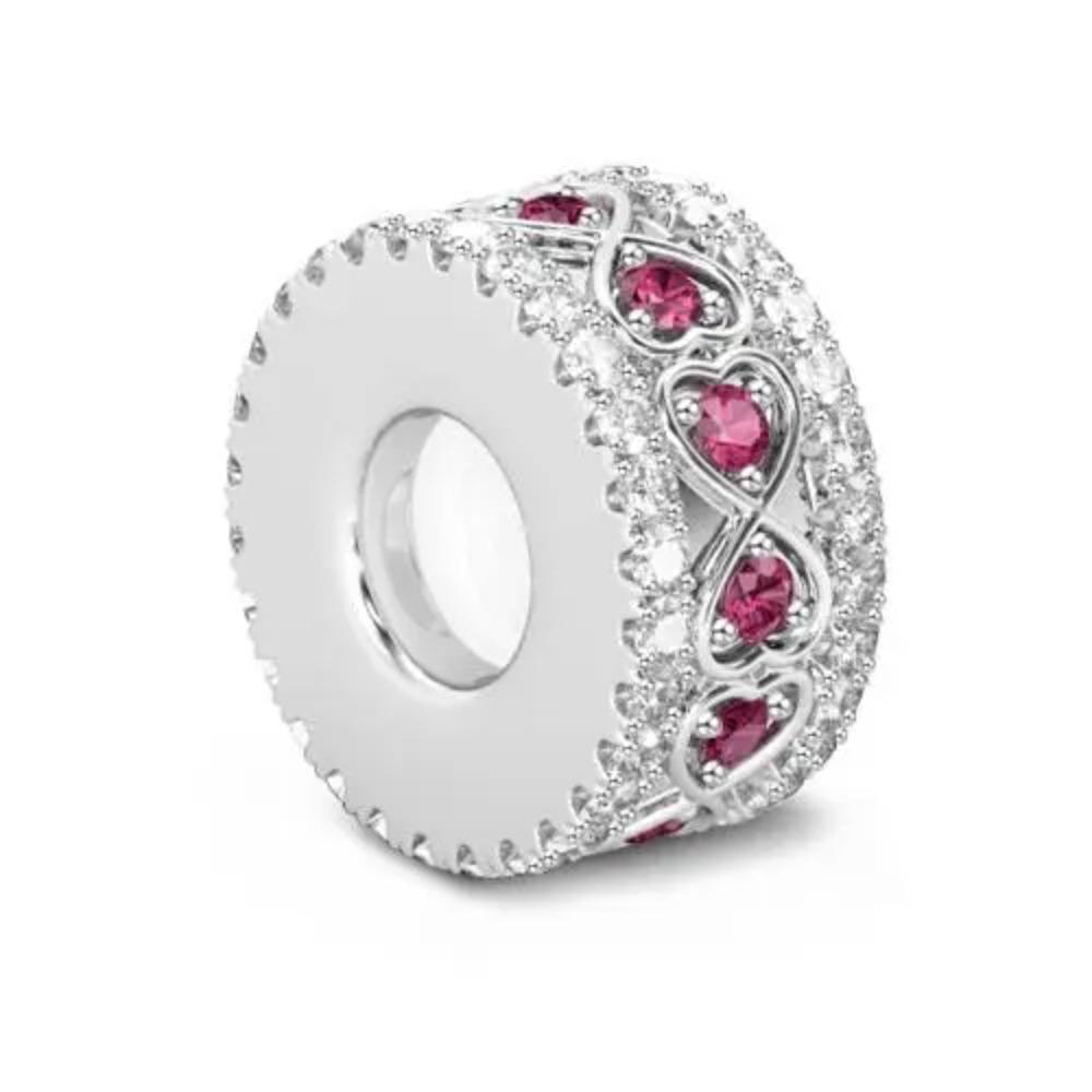 New 925 Silver Heart Spacer Beads for DIY Bracelet Fashion Jewelry Women Accessories Openwork Charm