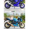 1/10 Yamaha YZF-R1 Alloy Die Cast Motorcycle Model Vehicle Collection Sound and Light Off Road Autocycle Toys Car