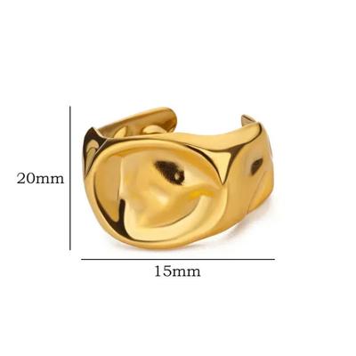 Irregular Rings For Women Gold Color  Steel Geometric Ring Fashion Simple Party  Jewelry Gift Femme