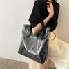 Versatile White Pvc Waterproof Tote Bag Featuring Chic Minimalist Aesthetic For Women