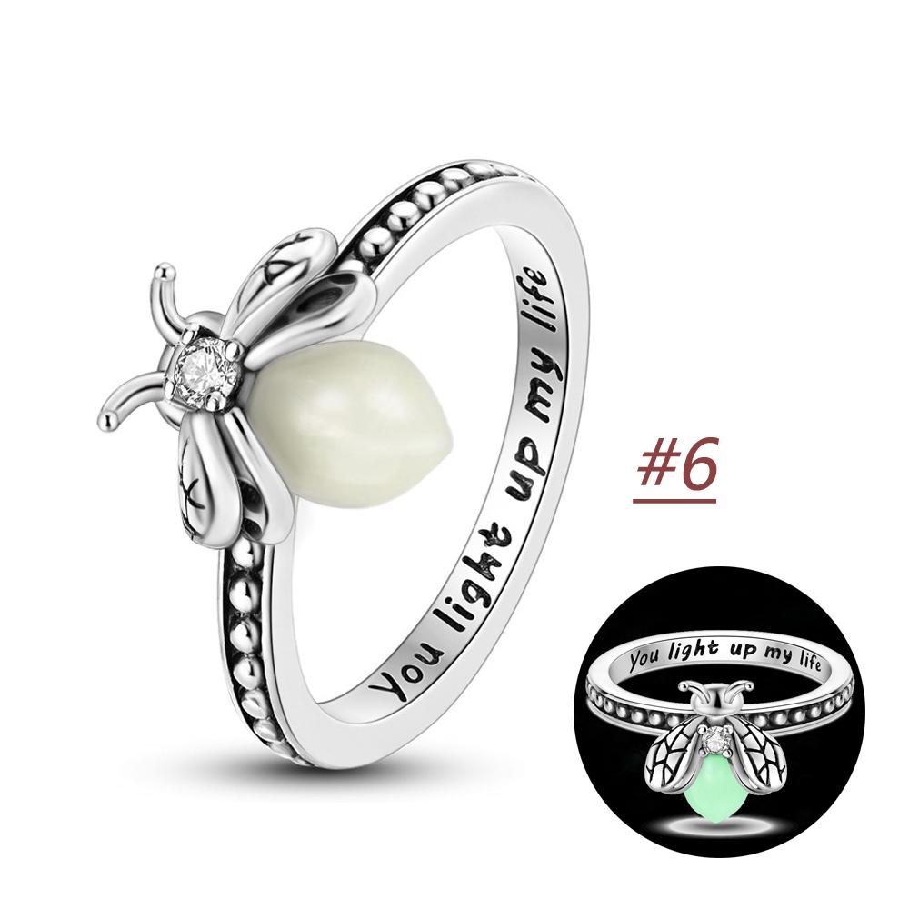 Summer Glow-in-the-dark Firefly Charm Pan Bracelet DIY Silver Gold Plated Women Jewelry Gift for Her