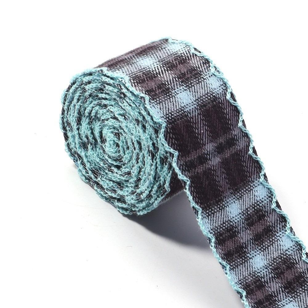 British Style Plaid Ribbons Wavy Edge Preppy Bow Tie Ribbon  Craft Accessories 2