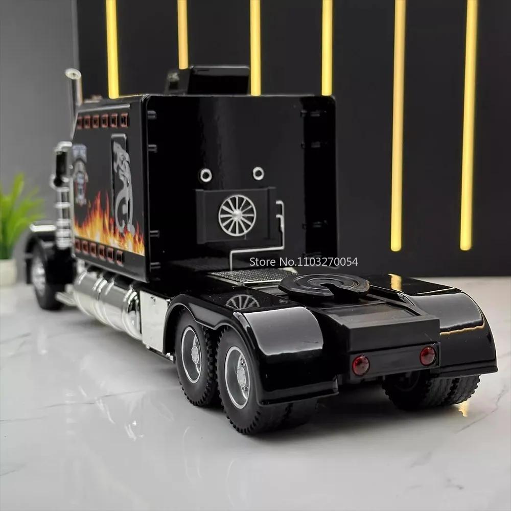 1/24 Tractor-Peterbilt 389 Alloy Model Car Toy High Simulation Metal Diecast Toys Models with Sound Light Boys' Gifts Collection
