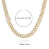 Cuban Chain Hip Hop Men's and Women's Necklace European and American Hot Selling Diamond Double Row Zircon Chain Flap Buckle Accessories