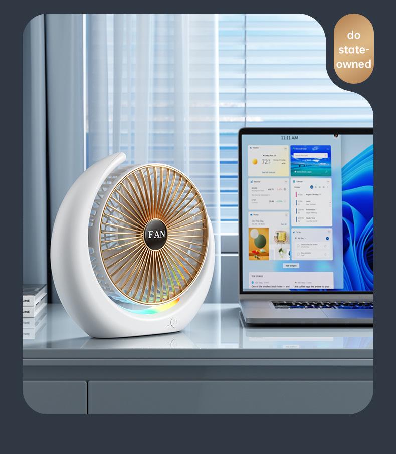 Portable USB Rechargeable Desk and Camping Fan