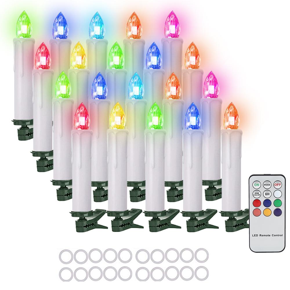Świece LED, Zdalne sterowanie czasowe, Oświetlenie kolorowe RGB, Wodoodporna świeca elektroniczna, Świeca do dekoracji domu, Walentynki