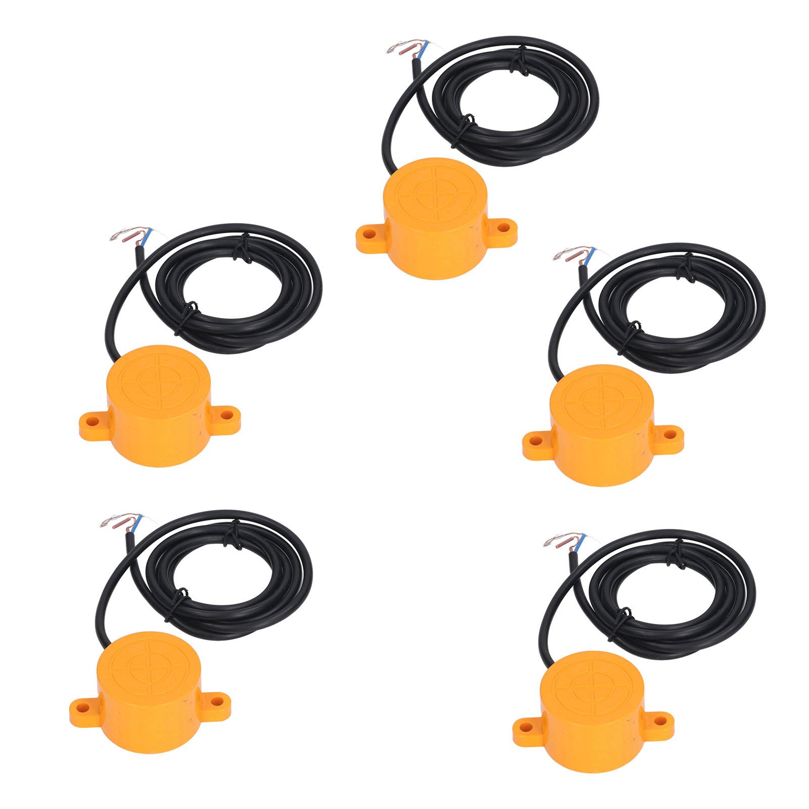 

5PCS Circular Proximity Switch Distance Detection Sensor PNP Normally Open 10‑36VDC IP65 Protection