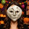 Masque d'Horreur Style Rétro Ancien Masque de Visage Fissuré pour Halloween, Mousse Respirante Légère Trous pour les Yeux Sinistres avec Sangle Réglable Accessoires Effrayants, pour