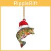 Unique Acrylic Green Bass Fish Christmas Decoration For Car Interior Accessory
