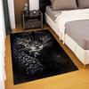 Living Room Rug Black Leopard Print Living Room Decorative Rug Wild Animal Themed Rug Rectangular Printed Rugs Ins