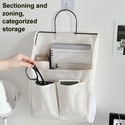 Hängeaufbewahrungstasche Große Kapazität Mehrere Fächer Kleiderschrank Schreibtisch Stofftasche Zeitschriftenbuch Organizer
