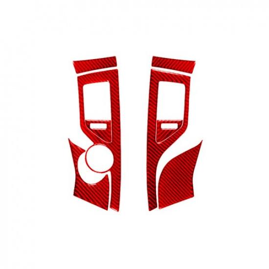 8Pcs Red Carbon Fiber Interior Center Air Vent Cover Trim For Toyota Tacoma 4WD