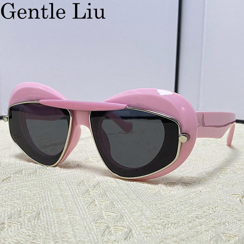 

Сексуальные солнцезащитные очки в стиле панк «кошачий глаз» для женщин 2025 года, роскошные брендовые новые спортивные солнцезащитные очки Y2k с двойной оправой для мужчин, защитные очки, оттенки UV400