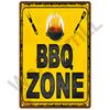 BBQ Zone Metal Sign Vintage Tin Sign Dad`s BBQ Yard Outdoor Party Decoration Plate Retro Barbecue Rules Slogan Decor Accessories