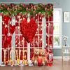 Valentine's Day Decoration Shower Curtain Holiday Gift Party Background Decoration Fabric Washable Shower Curtain Bathroom Decor