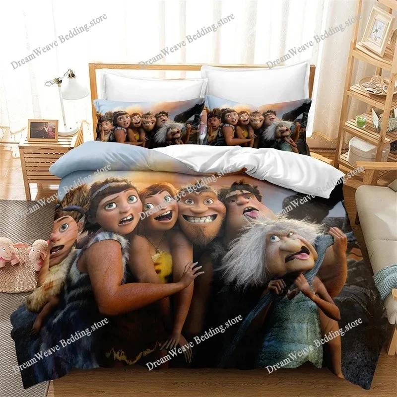 3D Print The Croods Bedding Set Boys Girls Twin Queen King Size Duvet Cover Pillowcase Bed Boys Adult Home Textileextile