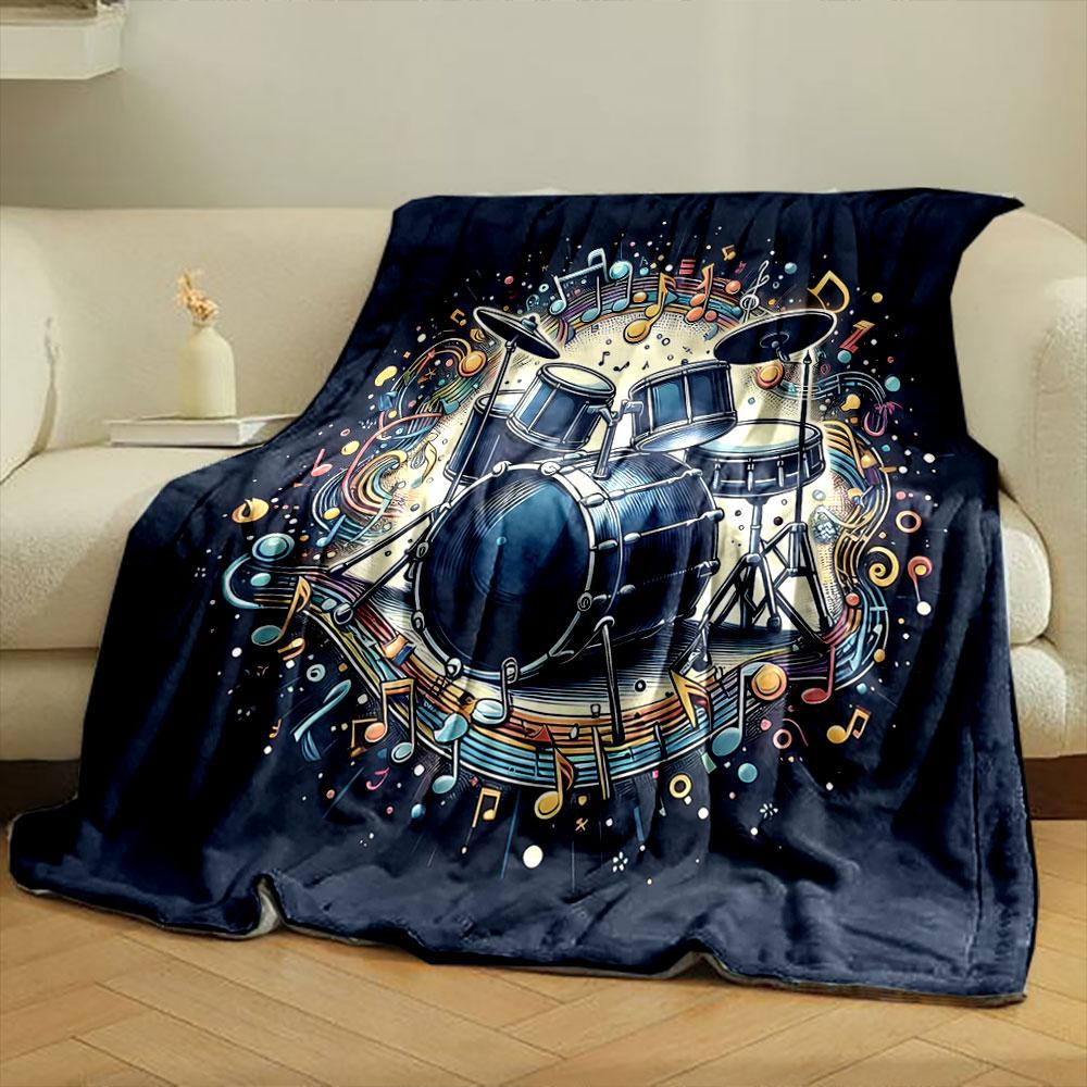 Drum Kit Melody Burst print blanket soft and cozy perfect for the living room bed sofa or a nap,gift