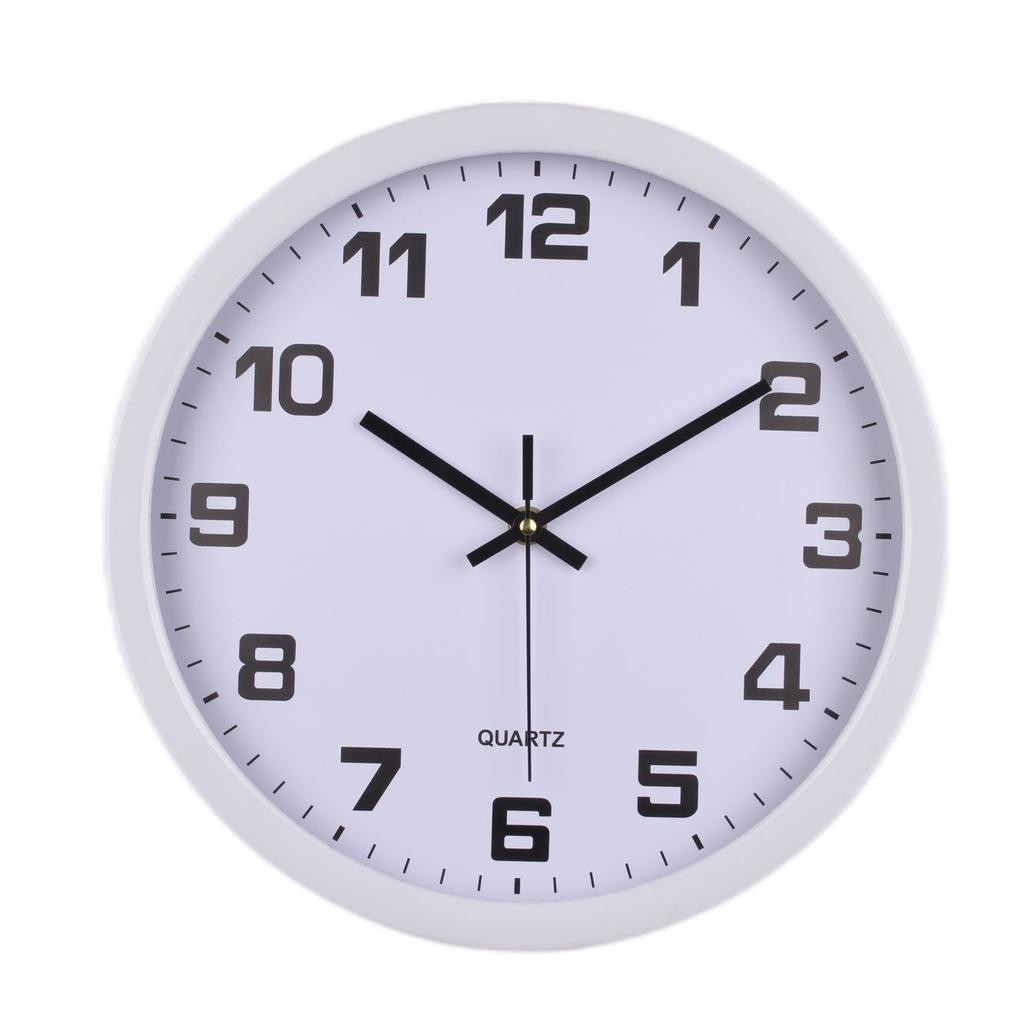 Simple Home Wall Clock Living Room Modern Silent Round Clock Fashion Creative Digital Wall Clock 12 Inches