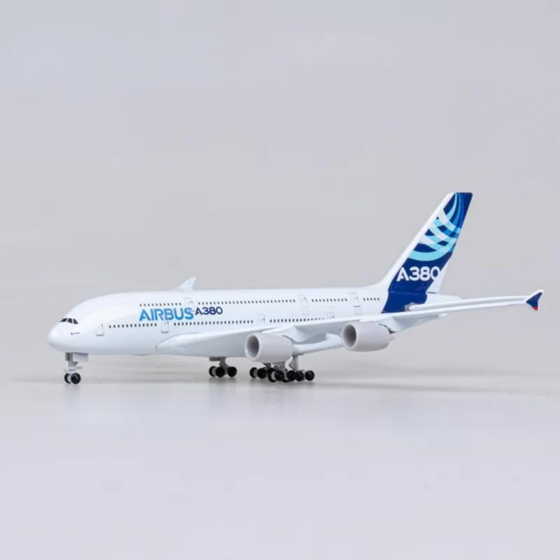 20CM Toy Planes for Boys Diecast Metal Airbus A380 Prototype Airlines Airplanes Model Toy for Collection