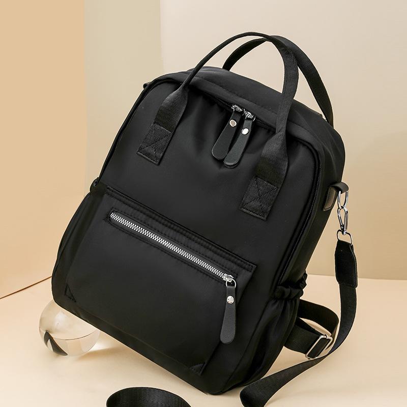 Casual Simple Women's Backpack Trendy New Solid Color Simple Portable Shoulder Messenger Bag