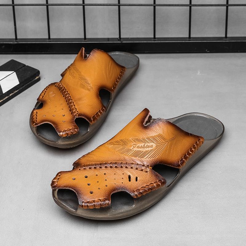 Men's Summer Comfort Shoes New Flip Flops Classic Hollow Out Slippers Casual Indoor Beach Footwear Zapatos Hombre