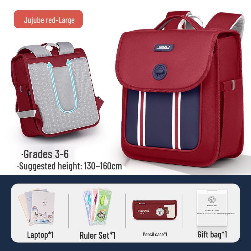 

Edison 2025 Unisex British Style School Backpack with Spine Protection and Waterproofing