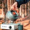 Portable Winter Outdoor Camping 1.1L Kettle, Multifunctional Stove Type Kettle, Lightweight Aluminum Alloy Wear-Resistant Kettle